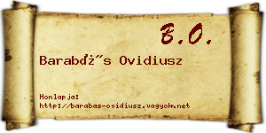 Barabás Ovidiusz névjegykártya